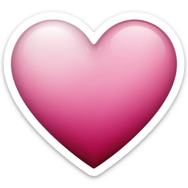 Pink, white, maroon gradient heart sticker