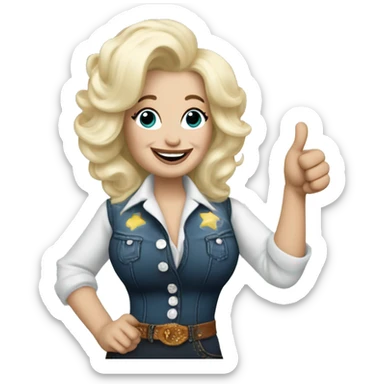 Dolly Parton thumbs up sticker