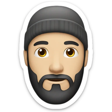 white-man-with-no-hair-and-long-black-beard-with-a-black-beanie-hat sticker