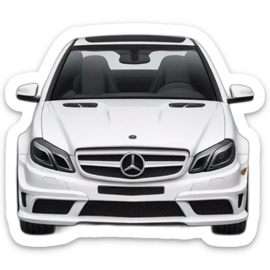 White car brabus sticker
