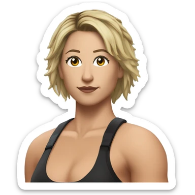 Rhea Ripley wwe super réaliste avec les cheveux noir sticker