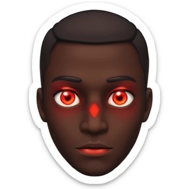 Dark, shadowie Male Figure with Red glowing eyes sticker