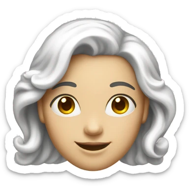 White and happy Female Merengue sticker