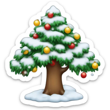 Árbol de Navidad con frío sticker