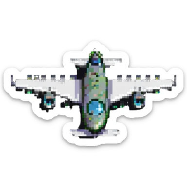 Jet airplane sticker