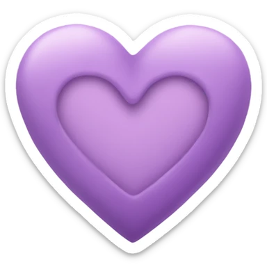 lilac heart sticker