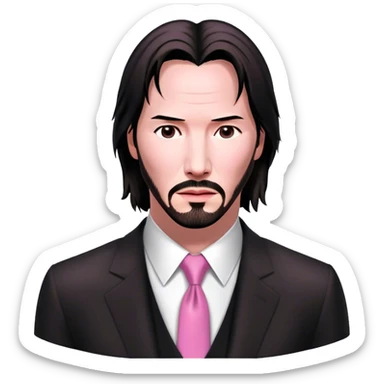 Keanu Reeves Neo Matrix pink sticker