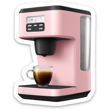 light pink coffee maker sticker
