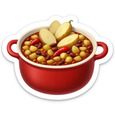  chili, beans and potatoes.  sticker