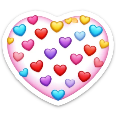 🥺 emoji with love hearts above head sticker