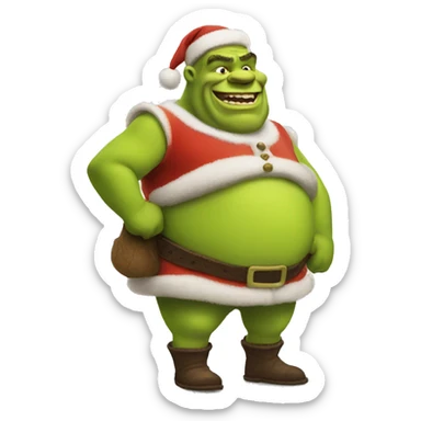 Santa Shrek  sticker