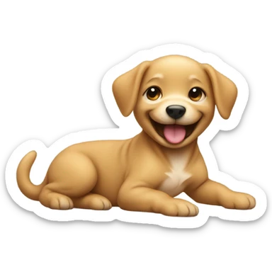Baby chasing a dog sticker