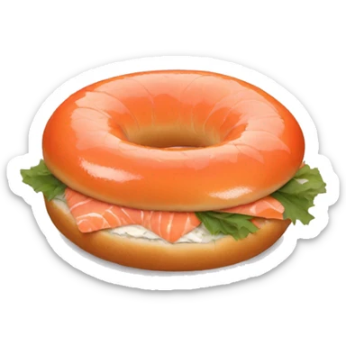 salmon bagel sticker