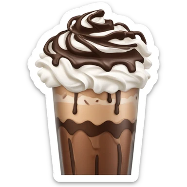 Glass of chocolate milk sticker