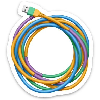 Tangled Cables sticker