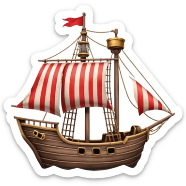 simple small Pirate Ship Ride sticker
