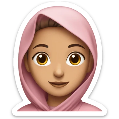 iranian girl pastel pink abaya sticker
