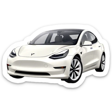 Tesla Model 3 - Tesla (Model Year: 2021) (Iconic colour: White) sticker