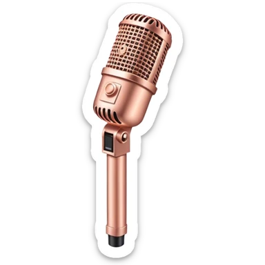 Rose gold mic sticker