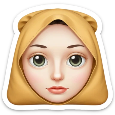 Face with bags under eyes sticker