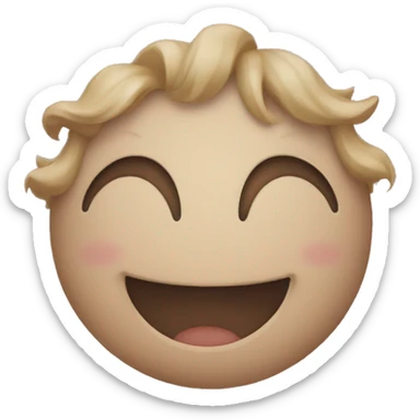 laughing with tears + love sticker