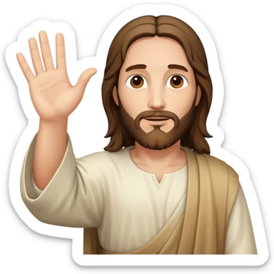 Jesus reaching a hand out sticker