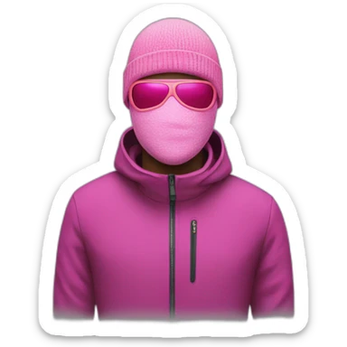 irish man with pink ski mask sticker