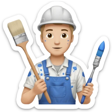  hitler working as a painter decorator sticker