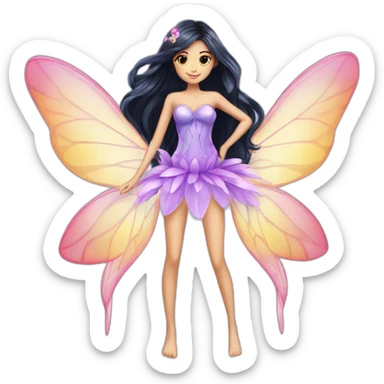 bloom-the-winx-girl-fairy-wings-dark-hair sticker