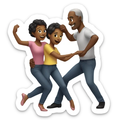dance with mom and dad sticker