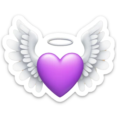 heart with angel wings sticker