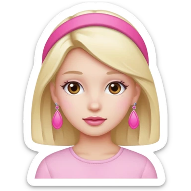 Aesthetic girl with pink accessories  sticker