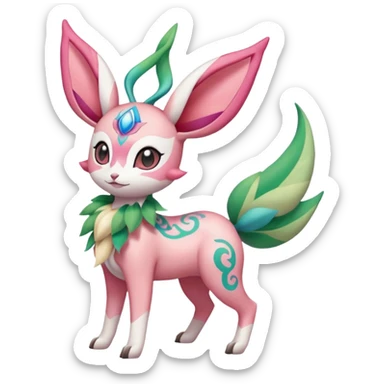 Meloetta-Sylveon-Leafeon-Pokémon-Fakémon-creature sticker