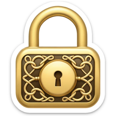 lock with infinity sign above it sticker