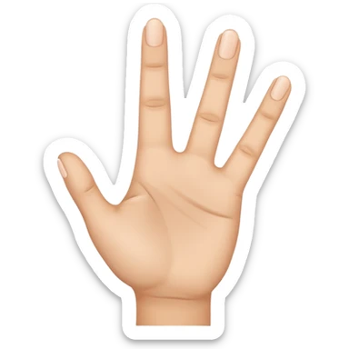 Hand holding up three fingers sticker