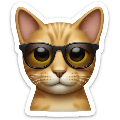 Cat with sunglasses sticker