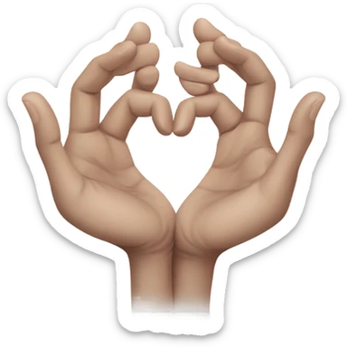 Broken heart hands sticker