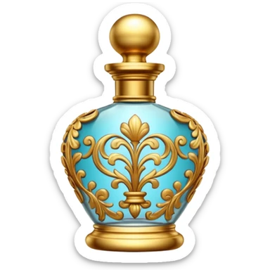 golden elegant parfume sticker