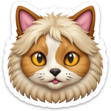 cat and dog one body sticker