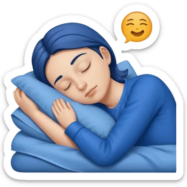 gorgi gales durmiendo con ropa celeste sticker