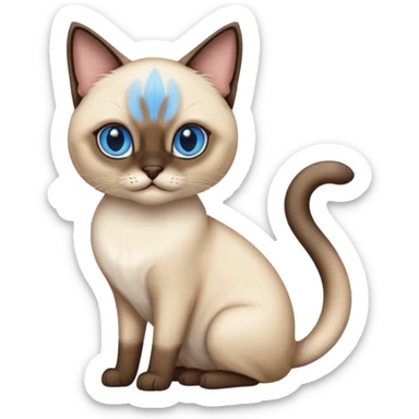 A Siamese cat  sticker