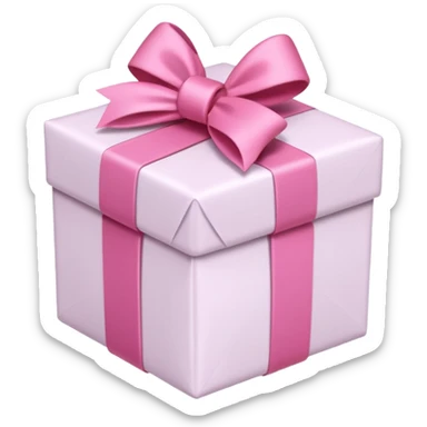 Pink present emoji small sticker