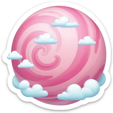 pink planet sticker