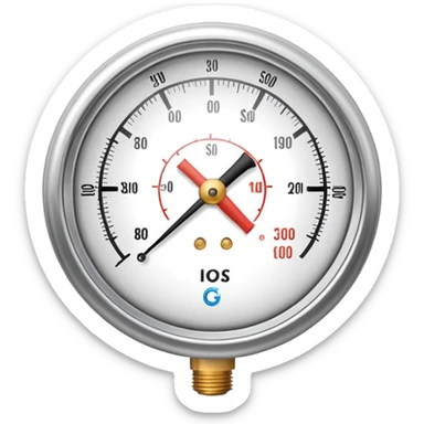 pressure gauge releasing steam sticker