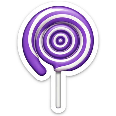 pirulito roxo e branco sticker