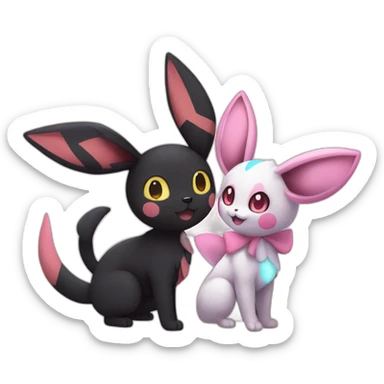Umbreon and sylveon fuze sticker