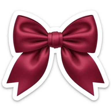Bow burgundy sticker