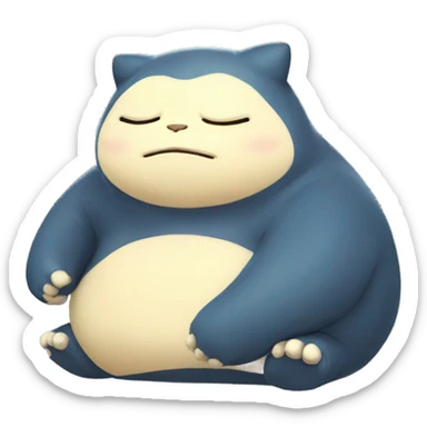 Snorlax durmiendo sticker