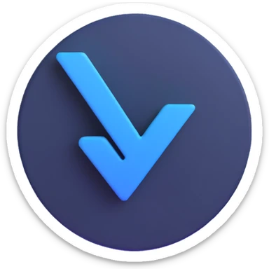 Telegram verification badge, blue circle with white checkmark sticker