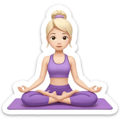 cute yoga coach character, calm expression, yoga mat, simple sporty outfit, 3D cartoon, mobile game icon style, clean background, no text, no watermark
 sticker
